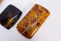 Lot to include a faux tortoiseshell cigarette case,