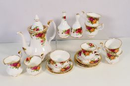 A collection of Royal Albert Old Country Roses tea wares and similar, eighteen pieces.