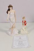 Two porcelain figures for Compton & Woodhouse comprising Lady Emily by Coalport from The Victorian