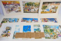 Dong Kingman (1911 - 2000) - A set of twelve pencil signed prints depicting United States of
