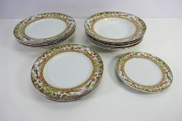 A quantity of Adderleys Ltd Delhi pattern dinner wares, nineteen pieces total,