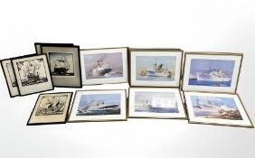 A group of Colin Verity nautical colour prints, each 22 cm x 32 cm,
