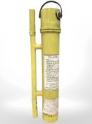 An emergency transmitter, height 63cm.
