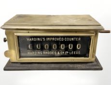 A Harding's Improved Counter by Harding Rhodes & Co Ltd, Leeds, width 34cm.