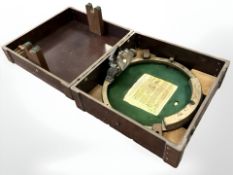 A Pattern 6703 Azimuth Circle, in Bakelite case stamped PATT. 6703, No 2937.0., case 29cm wide.