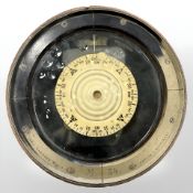 A German Carl Bamberg U-Boat binnacle compass M54, no. 24713, lacquered brass case, diameter 23cm.