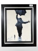 After Alexander Millar (born 1960) : Singing in the Rain, colour giclee print,