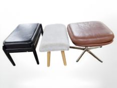 Three various Scandinavian footstools