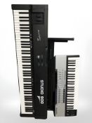 A Fatar Studio 900 Master digital keyboard and a Notivation 49SL Mk II digital keyboard.