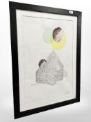 After Louise Haugaard Nielsen : Abstract colour print, 45 cm x 70 cm.