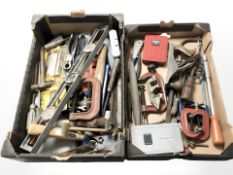 Assorted vintage hand tools including Stanley No.