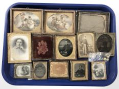 A collection of Victorian Daguerreotypes and stipple engravings