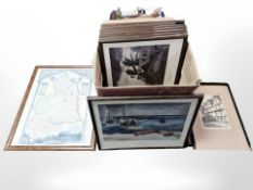 A reproduction map of Northumberland, Winslow Homer prints, etc.