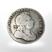A George I silver shilling, 1723.
