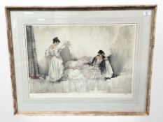 After Sir William Russell Flint (British, 1880-1969) : Interlude II, reproduction in colours,