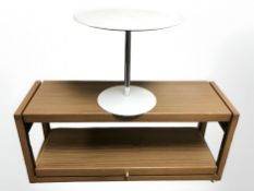 A teak effect side table,