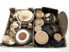 A quantity of Denby Arabesque pottery table wares and further floral decorated Denby dinner wares.