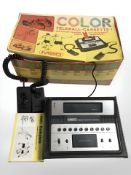 A vintage MBO Teleball cassette system with two joy sticks and a boxed set (continental wiring)