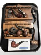 Two pipe racks and various pipes.