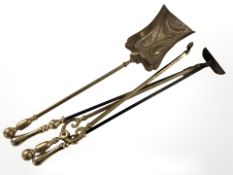 A group of Victorian fire companion pieces