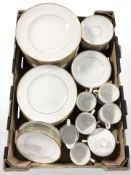 A quantity of Bing & Grondahl white and gilt porcelain tea and dinner wares.