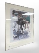 A continental colour print 'By the Lake', 40 cm x 47 cm.