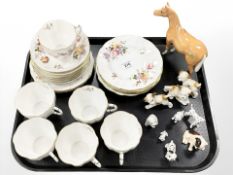 Nineteen pieces of Royal Crown Derby Derby Posies tea china,