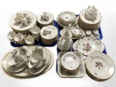 A very large quantity of KPM floral decorative porcelain tea,