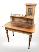 An early 20th century mahogany lady's writing desk, 102 cm x 56 cm x 141 cm.