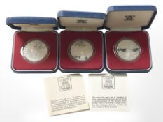 Three 1977 Silver Jubilee crowns.