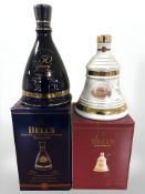 Two Bells Scotch Whisky decanters,