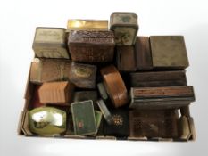 A quantity of table boxes, tins, etc.