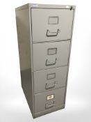 A Hartmann enameled four drawer filing chest, width 47 cm.