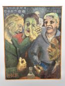 Danish School : Figures in a pub, oil on canvas, 52 cm x 68 cm.