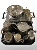 EPNS tea wares, sauce boat,