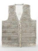 An impressive hand made vintage waist coat constructed entirely out of fresh water pearls,
