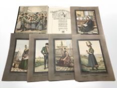 Three folios of Danish colour lithographs, advertisements, etc.