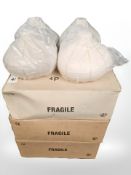 A quantity of new earthenware bulbous lamp bases, diameter 29 cm.