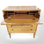 A Scandinavian teak secretaire chest,