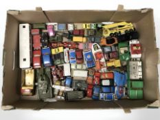 Assorted play worn die cast vehicles including Corgi.