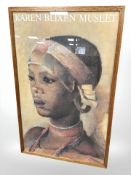 A Karen Blixen museum poster, 66 cm x 105 cm.