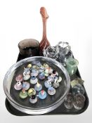 Scandinavian glass tea light holders, vase, fruit bowl,