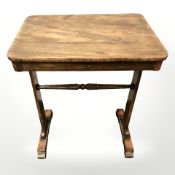 A rosewood occasional table,