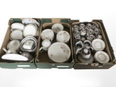 A large quantity of Denby Twilight pottery table wares (3 boxes)