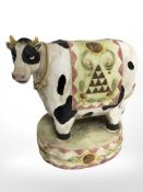 A vintage Seymour Mann mother cow ceramic figure,