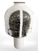 A Scandinavian glazed earthenware lamp shade, height 50 cm.