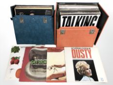 Two cases of vinyl LP records including ABBA, Frank Sinatra, Dusty Springfield, The Rolling Stones,