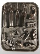 A group of African carved hardwood ornaments.