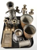 Two lead lined copper planters,