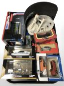 A group of die cast model cars including Corgi James Bond, Bburago, a Star Trek model, etc.
